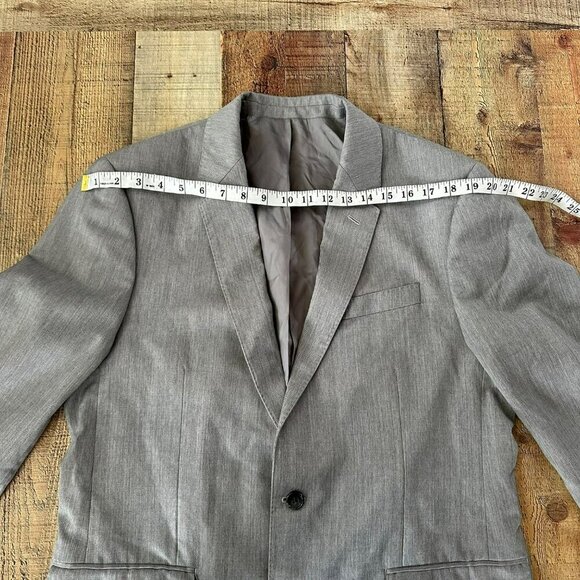 The Blk Tux Mens Size Medium Gray Blazer 2 Button Suit Jacket - Picture 4 of 11